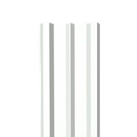 Металлический штакетник Гладкий полиэстер RAL 9003 (Белый) 3000*100*0,5 двухсторонний Прямой